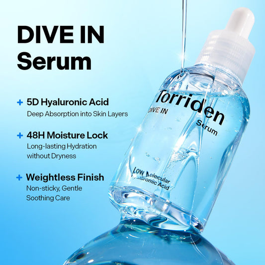 Torriden DIVE IN Hyaluronic Acid Serum 50ml | Deep Hydration to Get Glow Skin | Hyaluronic Acid, Panthenol, Allantoin | Korean Facial Serum