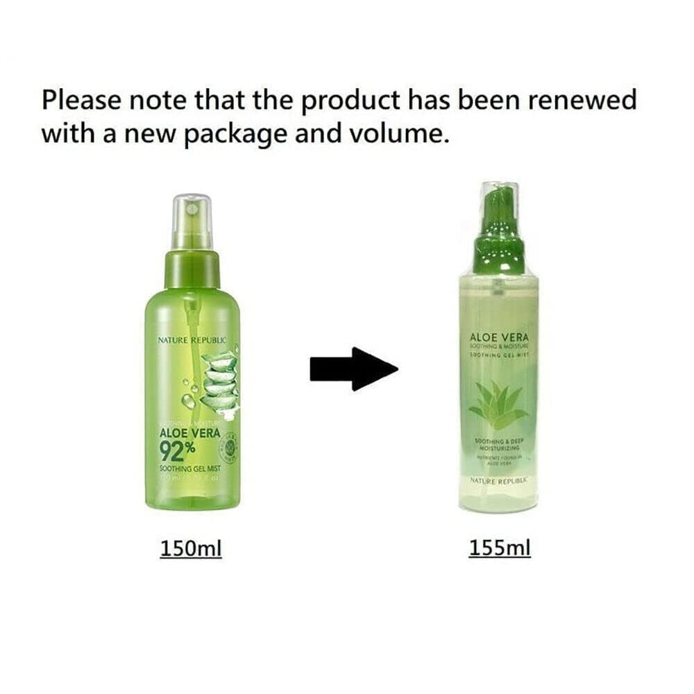 Nature Republic Soothing & Moisture Aloe Vera 92% Gel Mist, 150 Gram
