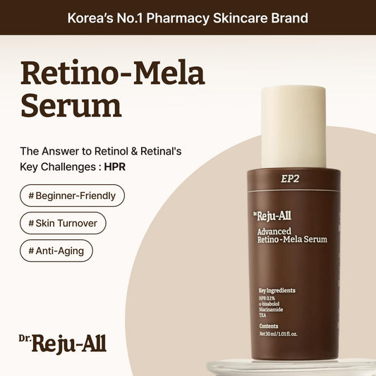 Dr.Reju-All Advanced Retino-Mela Serum – HPR Retinol Serum for Face – Anti-Aging, Pore Minimiser, Next-Gen Korean Skincare – Gentle & Beginner-Friendly – With Niacinamide 10% and TXA 4% – 30ml