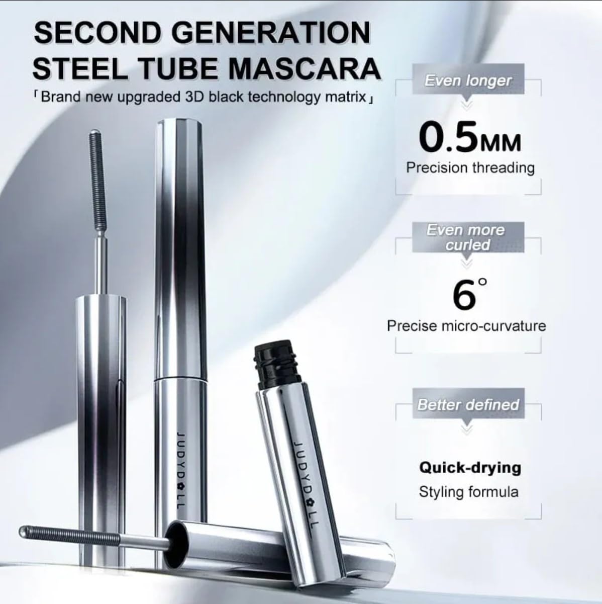JUDYDOLL - 3D Curling Eyelash Iron Mascara-Black