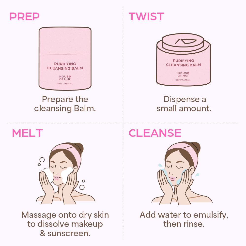 House of Hur Cleansing Balm | Hydrating & Calming Korean Skincare | 1.69fl.oz