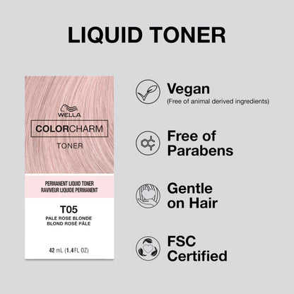 Wella Color Charm Permanent Toner - T14 Pale Ash Blonde For Unisex 1.4 oz Toner