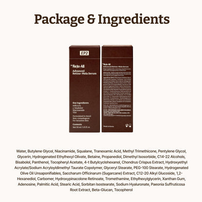 Dr.Reju-All Advanced Retino-Mela Serum – HPR Retinol Serum for Face – Anti-Aging, Pore Minimiser, Next-Gen Korean Skincare – Gentle & Beginner-Friendly – With Niacinamide 10% and TXA 4% – 30ml