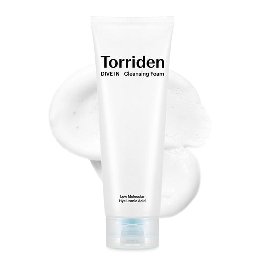 Torriden DIVE-IN Cleansing Foam Face Wash 5.07 fl oz., Hydrating Daily Facial Cleanser for All and Sensitive Skin, with Hyaluronic Acid, Panthenol, Allantoin | Vegan and Cruelty Free Korean Skin Care