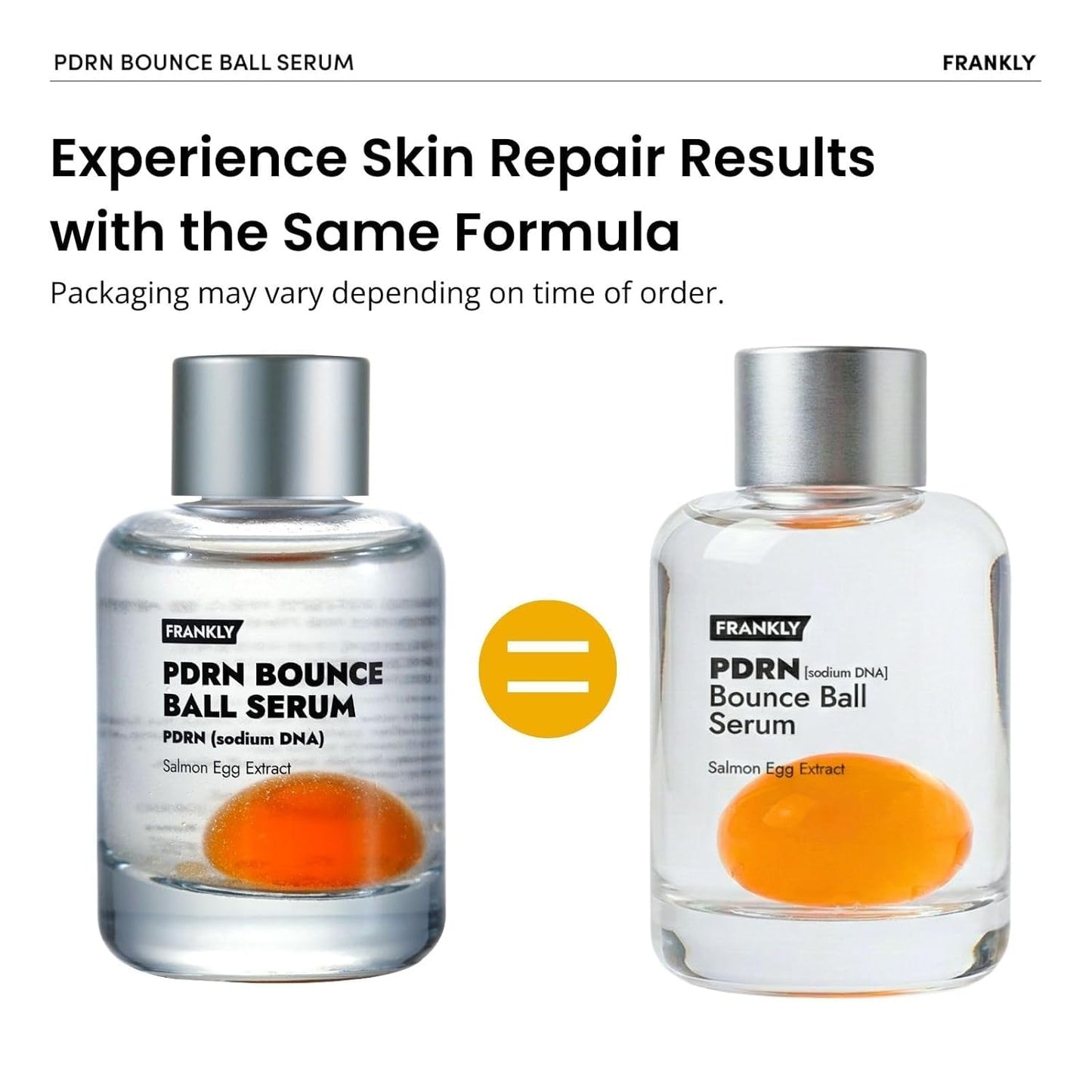 FRANKLY Salmon PDRN Bounce Ball Serum – PDRN Salmon DNA Serum for Plumping, Firming & Glass Skin | Glowing skin Booster | Lightweight, Non-Sticky Korean Skincare | 30mL