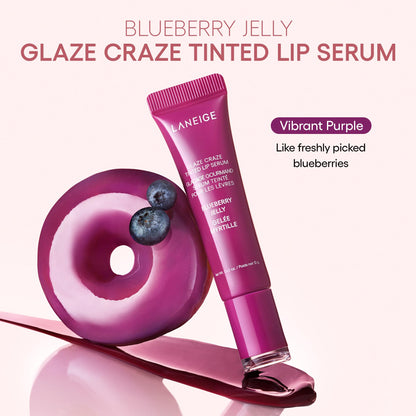 LANEIGE Glaze Craze Tinted Lip Serum: Plumping, Nourishing Hydration with Polypeptide