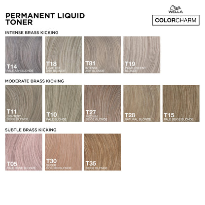 Wella Color Charm Permanent Liquid Hair Toner - T18 - Lightest Ash Blonde