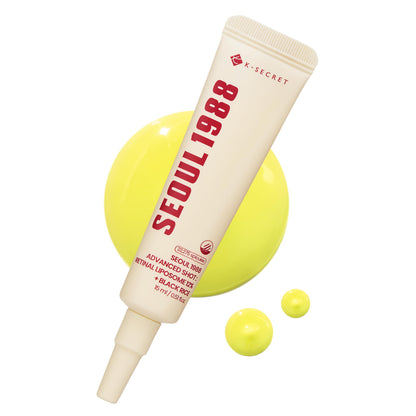 K-SECRET SEOUL 1988 Retinal Advanced Shot – Formulated with 22,275 Spicules and Advanced Retinal Liposome 12% | Fine Lines and Skin Texture Care Serum | Korean Skincare, 15ml / 0.51 fl oz
