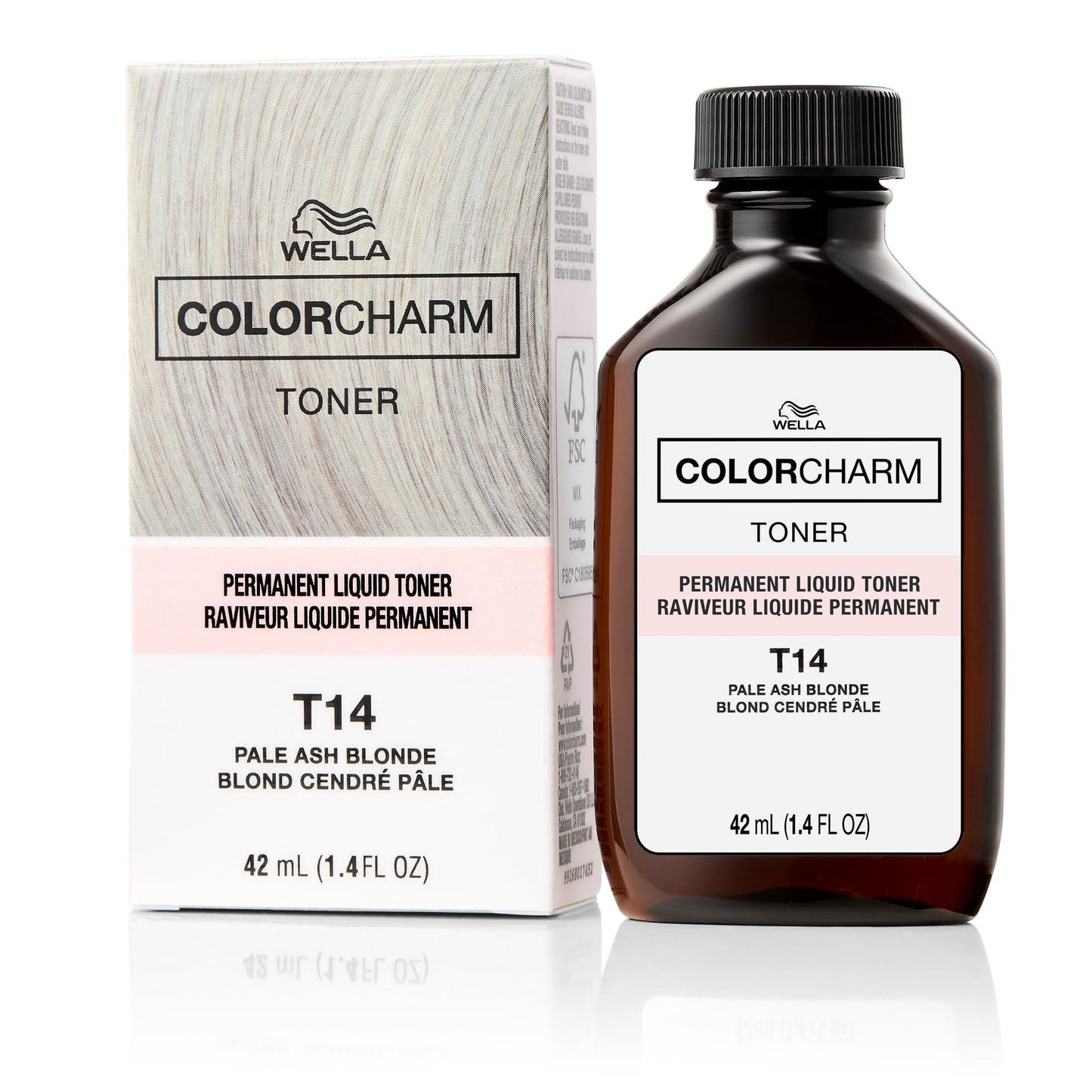 Wella Color Charm Permanent Toner - T14 Pale Ash Blonde For Unisex 1.4 oz Toner