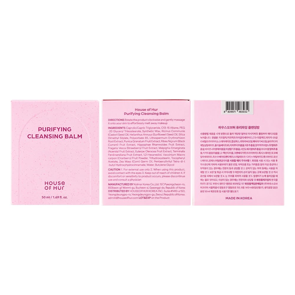 House of Hur Cleansing Balm | Hydrating & Calming Korean Skincare | 1.69fl.oz