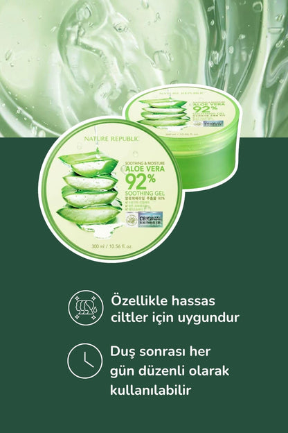 Nature Republic Soothing & Moisture Aloe Vera 92% Gel Mist, 150 Gram