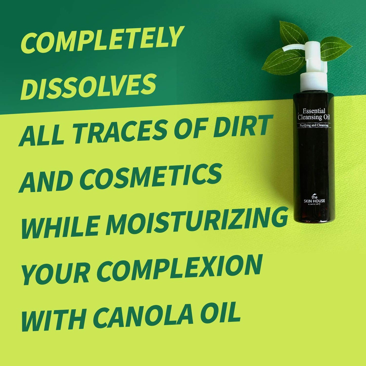 The Skin House Essential Cleansing Oil – Lightweight Oil to Milk Makeup Remover for Face | Deep Cleansing, Hydrating Formula | Removes Waterproof Makeup | Non-Greasy Korean Skincare | 5.07 fl oz