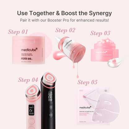 medicube PDRN Pink Peptide Serum, Pink glow serum, Peptide, Niacinamide, Hydrating & Moisturizing & Firming, Uneven Skin Tone, Korean Skincare | 1.01 fl.oz.
