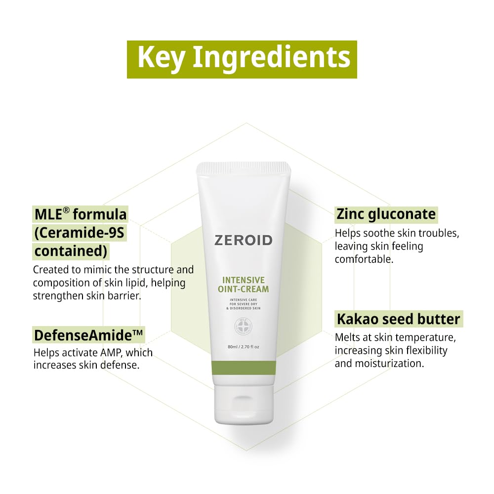 ZEROID Intensive Oint Cream 80ml / 2.7oz Richly Moisturizing K-beauty