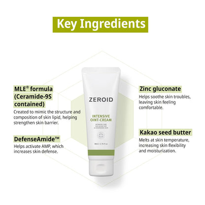 ZEROID Intensive Oint Cream 80ml / 2.7oz Richly Moisturizing K-beauty