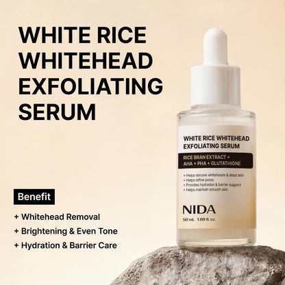 NIDA White Rice Whitehead Exfoliating Serum 50ml