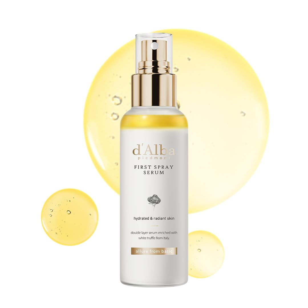 d'Alba Italian White Truffle First Spray Serum, Vegan Skin Care, Hydrating Face Moisturizer, Glow Serum for Radiant Skin, Non Comedogenic, All In One Mist, Korean skincare