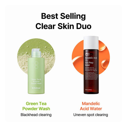 [BY WISHTREND] Green Tea & Enzyme Powder Wash 3.88 Ounce (Pack of 1) Green tea pore cleanser, Gentle exfoliator, Hydrating daily facial cleanser, Face wash for blackheads, Travel friendly, Fragrance and colorant free