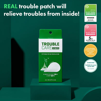 Acropass Trouble Care Microcone Acne Patch for Early Stage Pimple and Zits - Hydrocolloid, Niacimide Pimple Spot Treatment