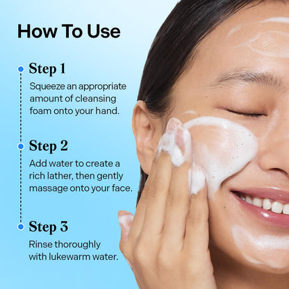 Torriden DIVE-IN Cleansing Foam Face Wash 5.07 fl oz., Hydrating Daily Facial Cleanser for All and Sensitive Skin, with Hyaluronic Acid, Panthenol, Allantoin | Vegan and Cruelty Free Korean Skin Care