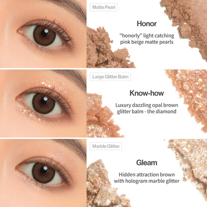 UNLEASHIA | Glitterpedia Lidschatten |Palette|Augen-Make-up|Punkt-Make-up Vegan|Kosmetik|Koreanische Kosmetik|Täglich|matt|glitter|schimmer|perlmutt|täglich|party|funkelnd…