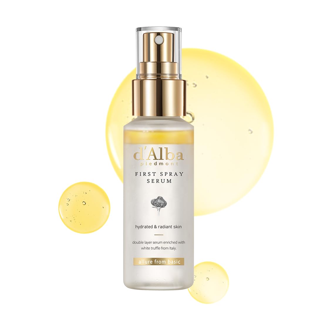 d'Alba Italian White Truffle First Spray Serum, Vegan Skin Care, Hydrating Face Moisturizer, Glow Serum for Radiant Skin, Non Comedogenic, All In One Mist, Korean skincare