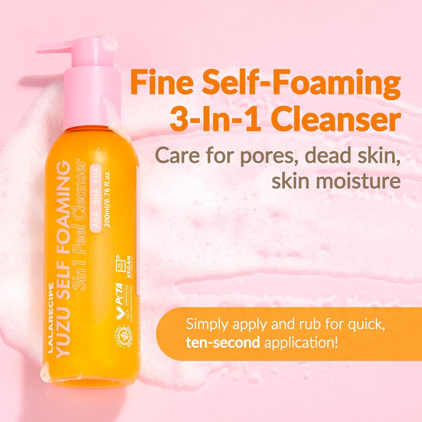 LalaRecipe Yuzu Self Foaming Cleanser 200ml