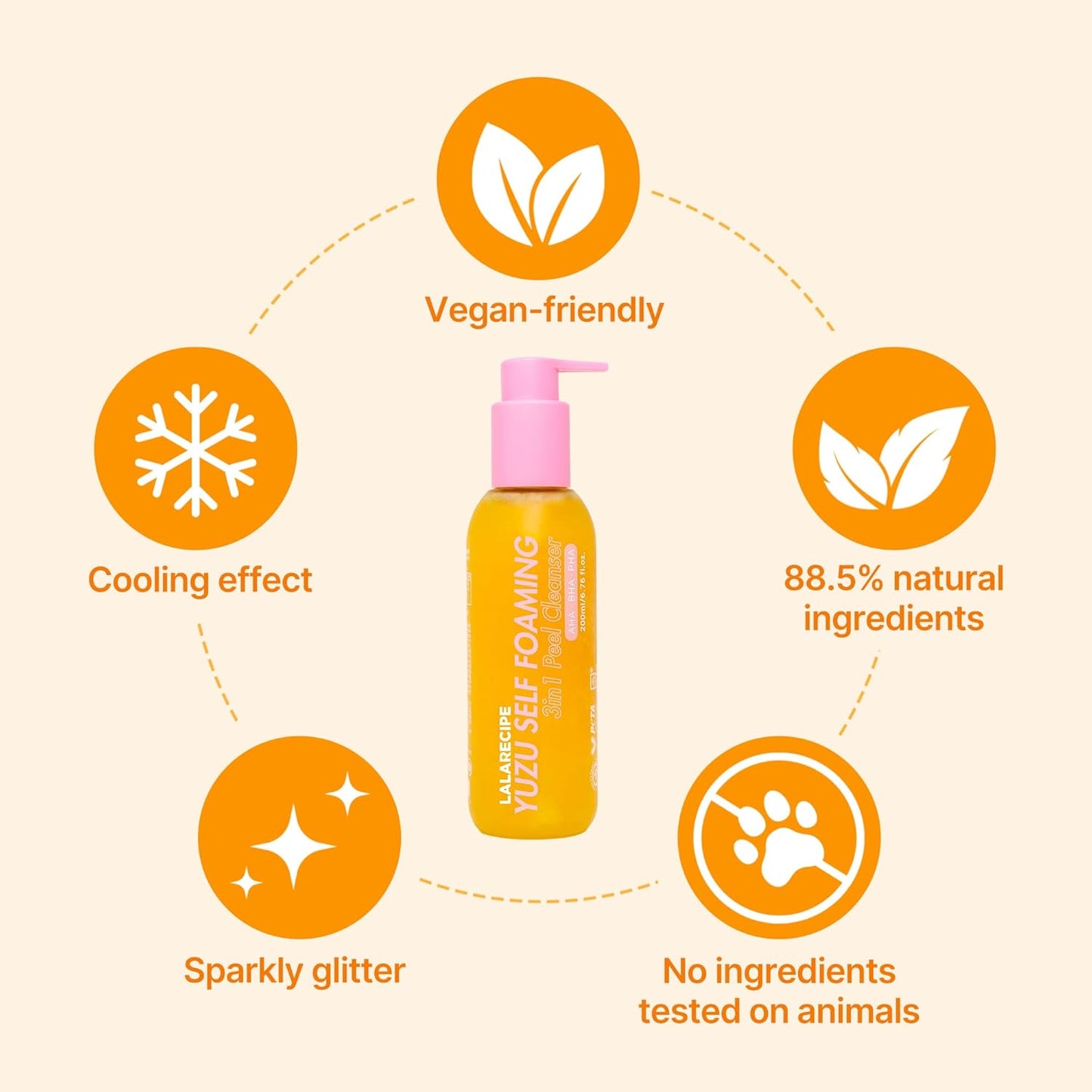 LalaRecipe Yuzu Self Foaming Cleanser 200ml