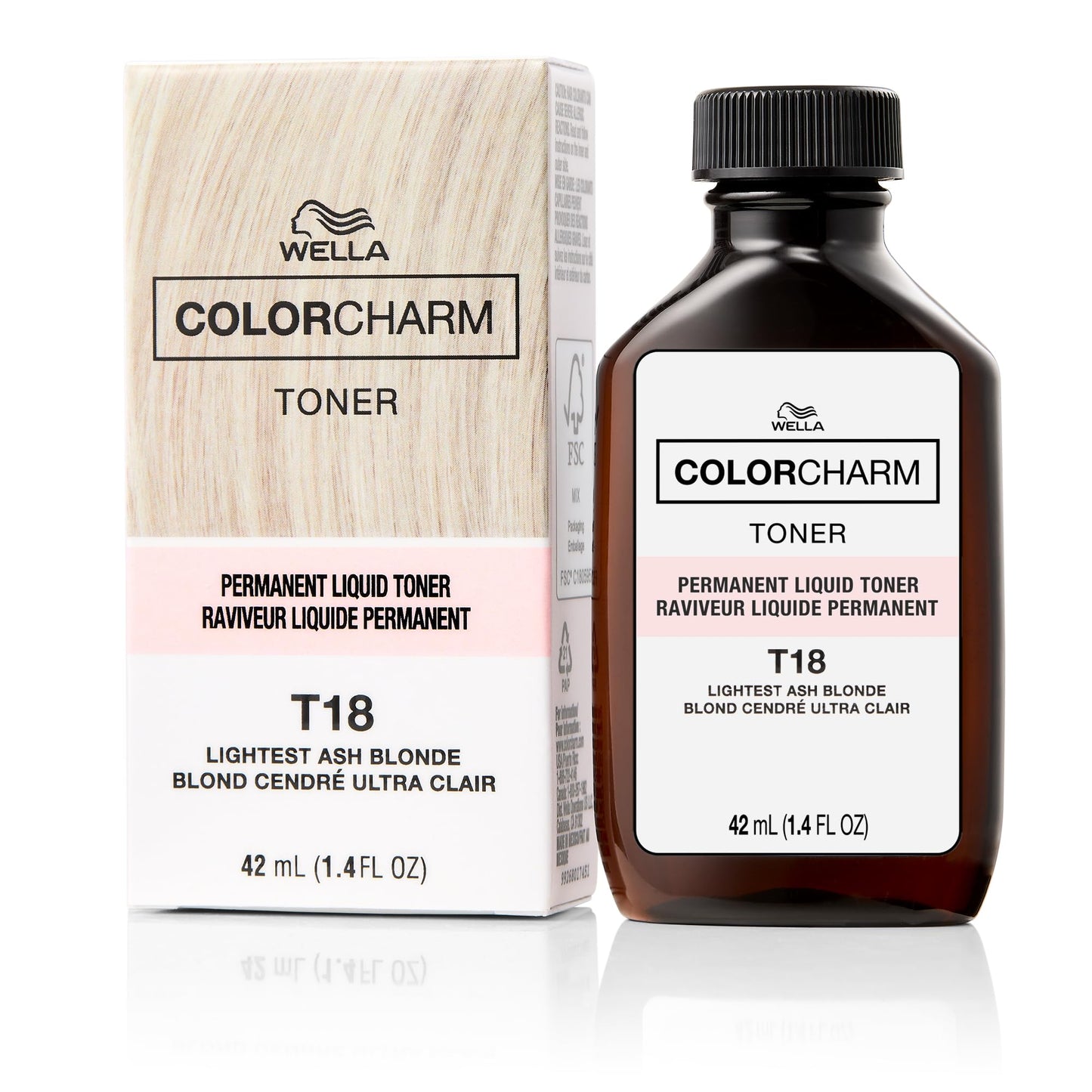 Wella Color Charm Permanent Liquid Hair Toner - T18 - Lightest Ash Blonde