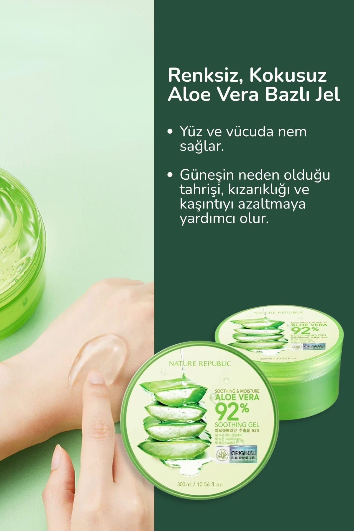 Nature Republic Soothing & Moisture Aloe Vera 92% Gel Mist, 150 Gram