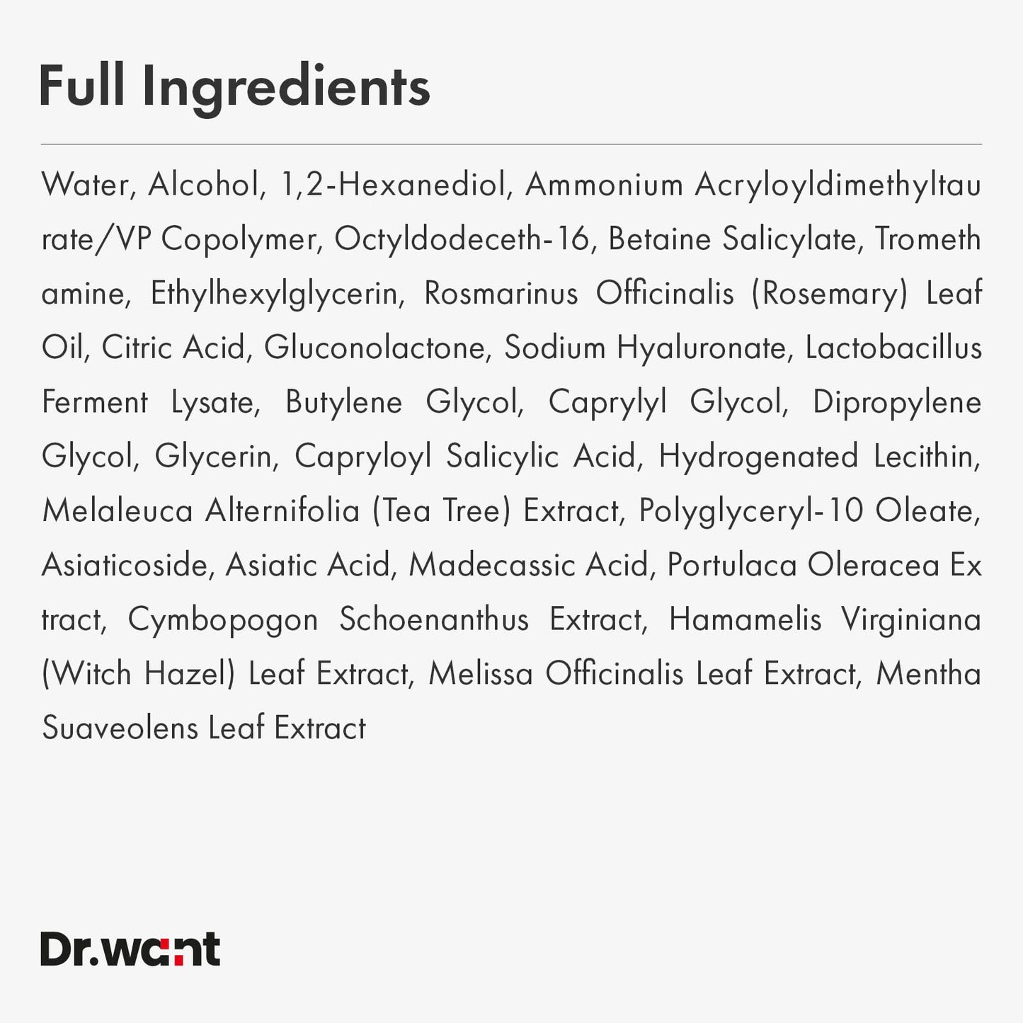 DR.WANT Red BHA Gel, Daily Exfoliating Gel with AHA, PHA, LHA for Gentle Peeling, Soothing Recovery, Pore Care, Hydration, Tea Tree, Cica for Blemish-prone skin. Korean Skincare, 100g, 3.52 oz.