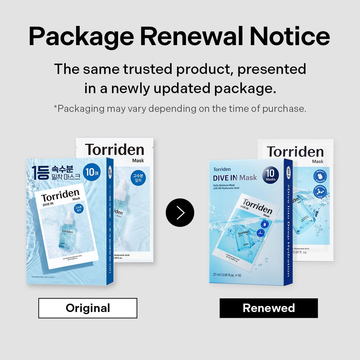 Torriden DIVE-IN Low-molecular Hyaluronic Acid Mask, 10 Sheets