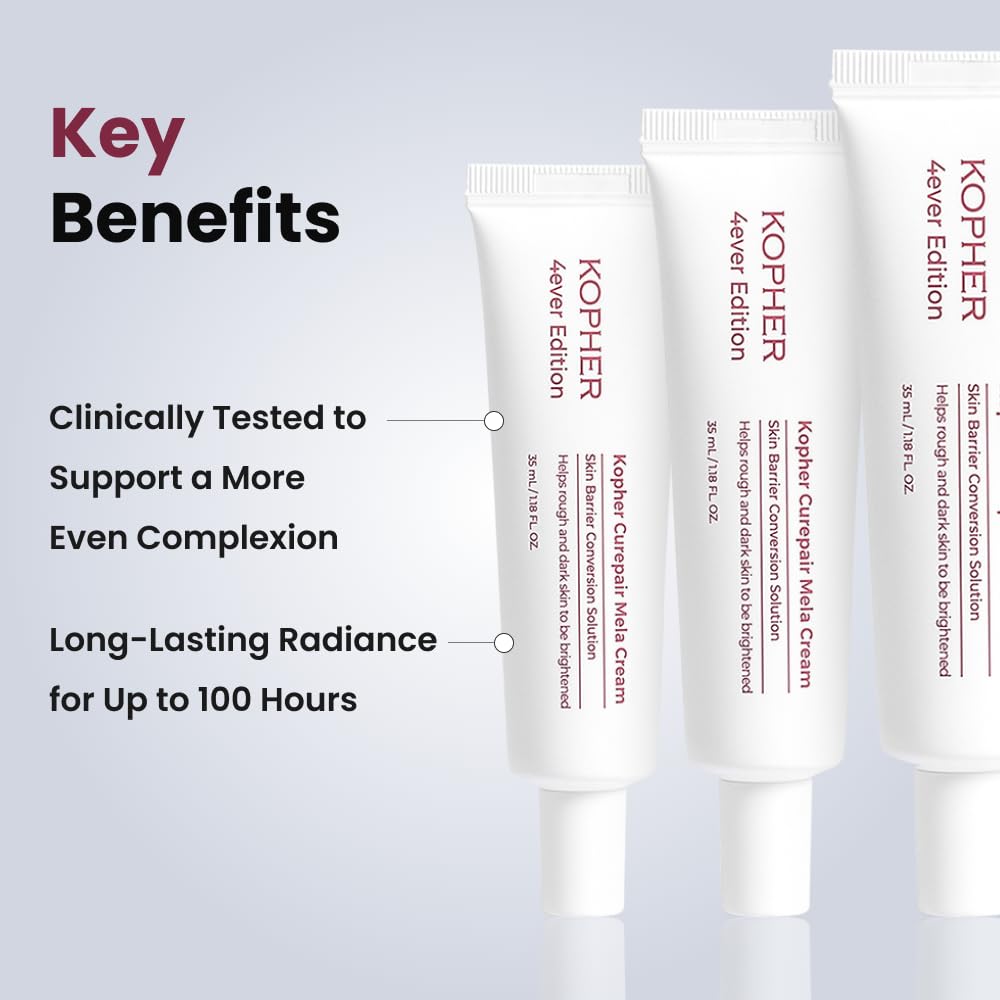 Kopher Curepair Mela Cream[4ever Edition] with 10GF Soothing & Repairing Moisturizer for Sensitive Skin - Redness Relief, Barrier Strengthening Skin, Korean Skincare (1.18 fl.oz.)