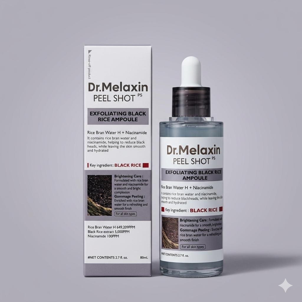 Dr. Melaxin Peel Shot Glow Black Rice Peeling Ampoule 80ml