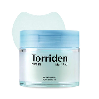 Torriden DIVE IN Multi Pad (80 pads) | Serum infused Facial Pads for Cooling, Soothing, Hydrating Spot Masking | Hyaluronic Acid, Panthenol, Allantoin
