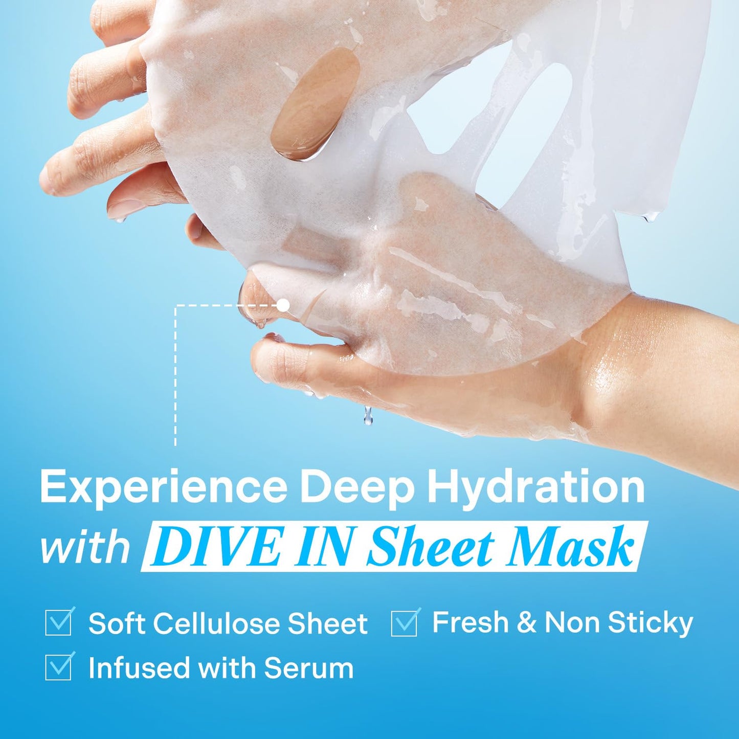Torriden DIVE-IN Low-molecular Hyaluronic Acid Mask, 10 Sheets