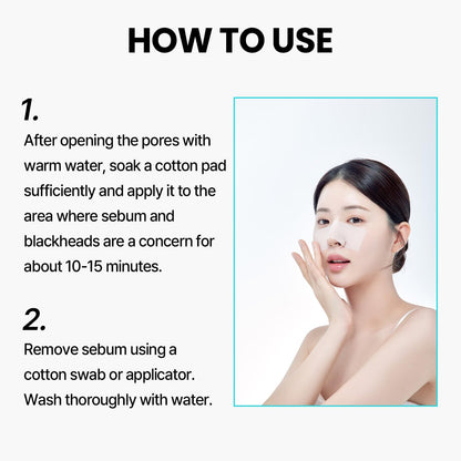 ILSO Super Melting Sebum Softener, 5.29 fl oz, with 40 Skin Wrap Cotton Pads included, Pore Cleansing Solution, Blackhead Softener, Melts Away Blackheads & Sebum, Korean Skincare