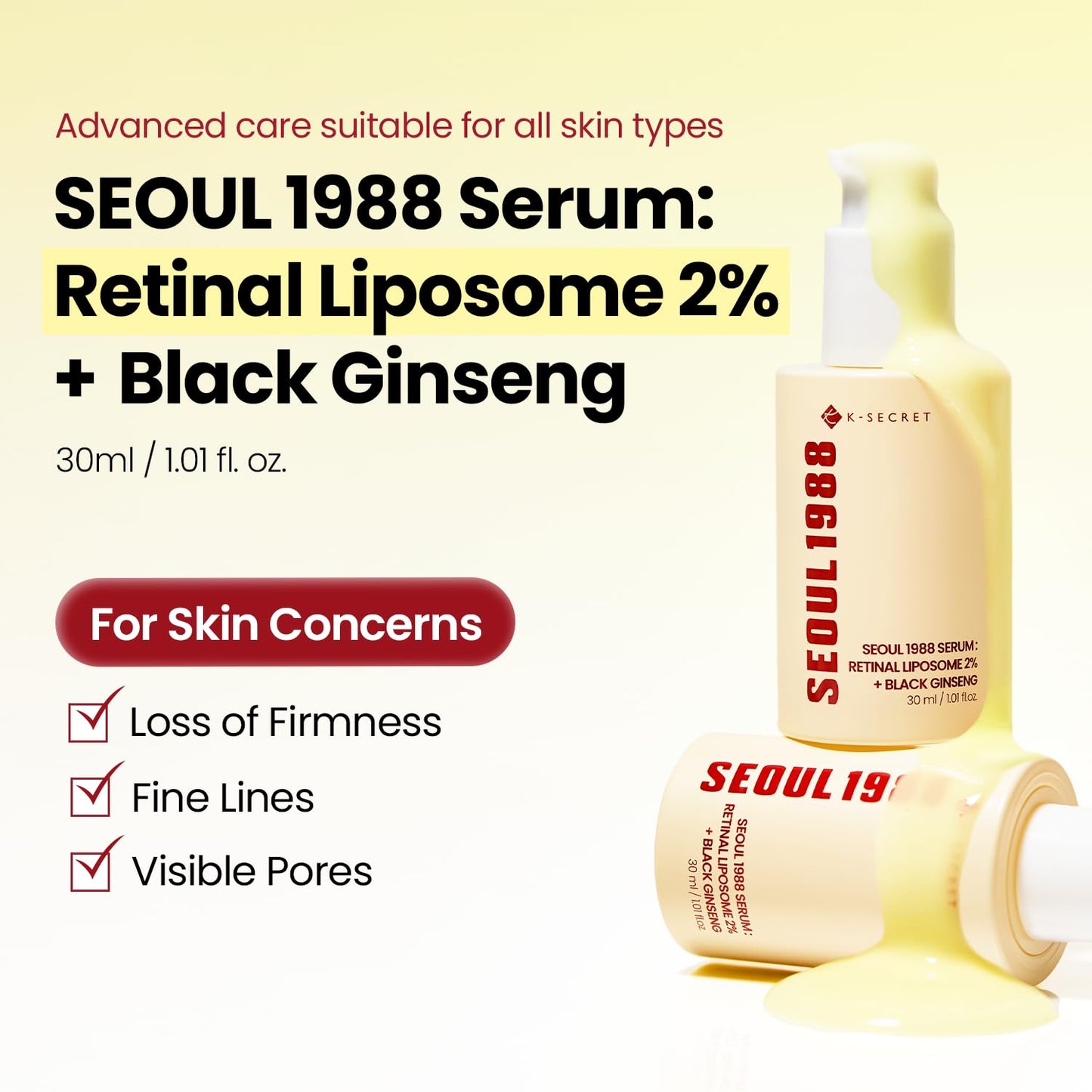 SEOUL 1988 Serum : Retinal Liposome 2% + Black Ginseng