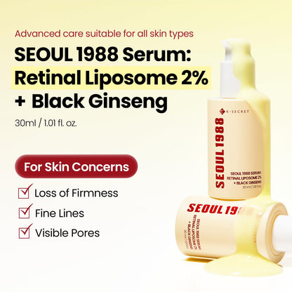 SEOUL 1988 Serum : Retinal Liposome 2% + Black Ginseng