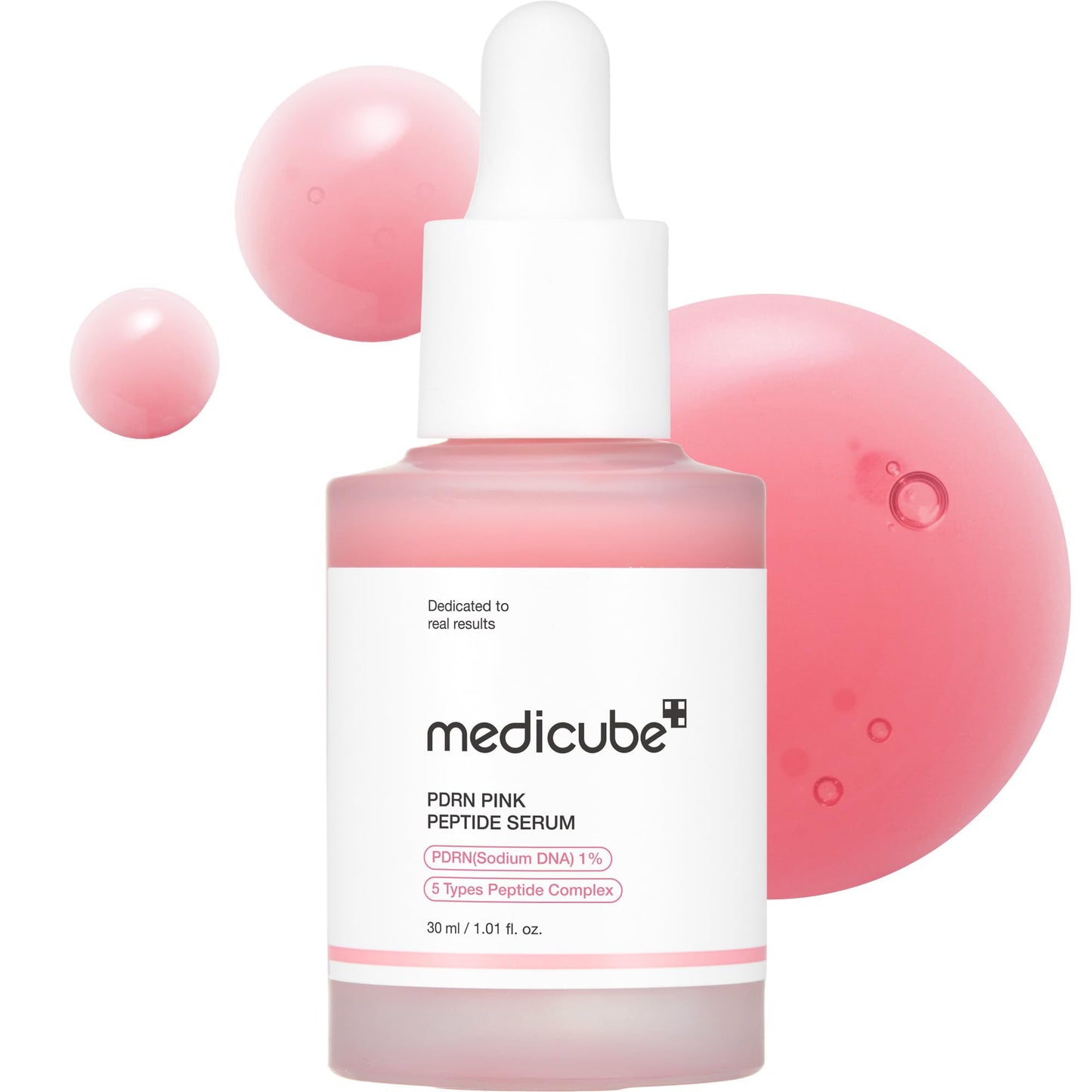 medicube PDRN Pink Peptide Serum, Pink glow serum, Peptide, Niacinamide, Hydrating & Moisturizing & Firming, Uneven Skin Tone, Korean Skincare | 1.01 fl.oz.