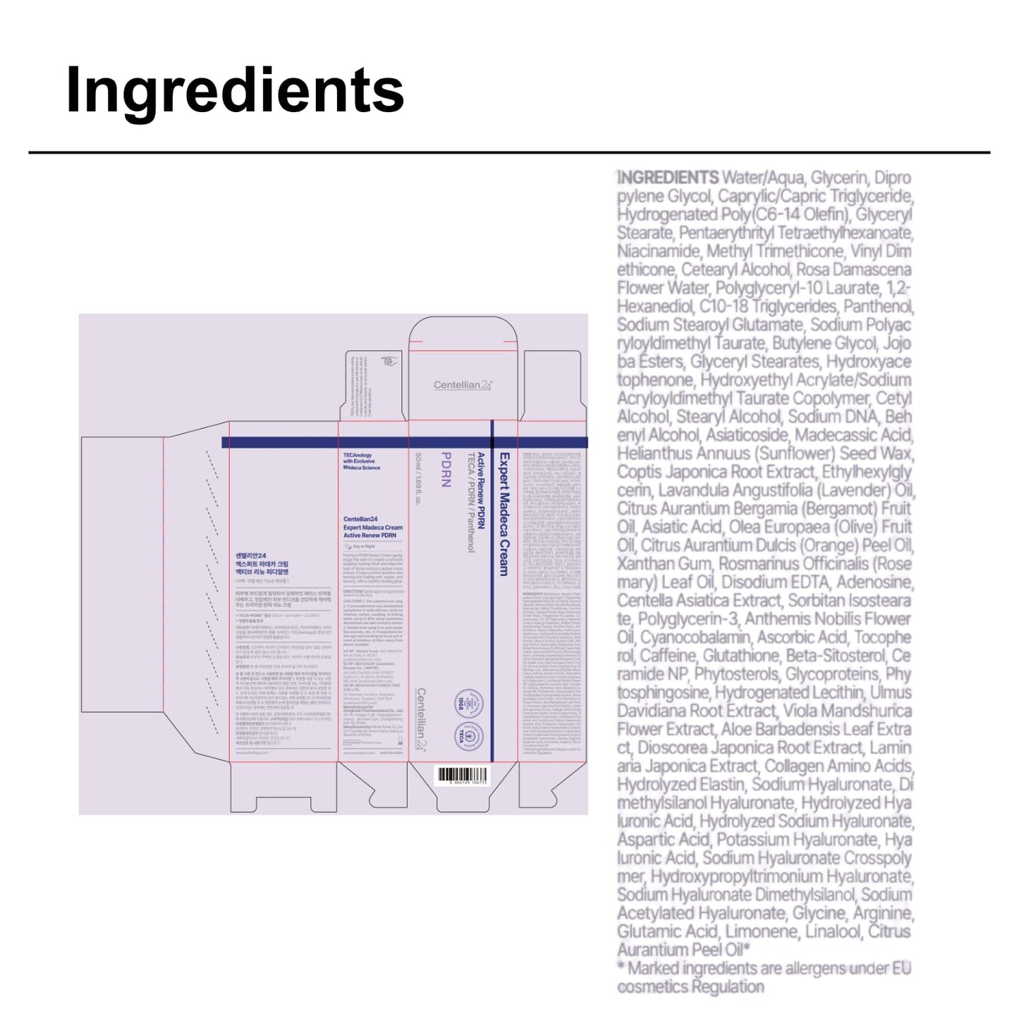 Centellian24 - Expert Madeca Cream Active Renew PDRN 50ml